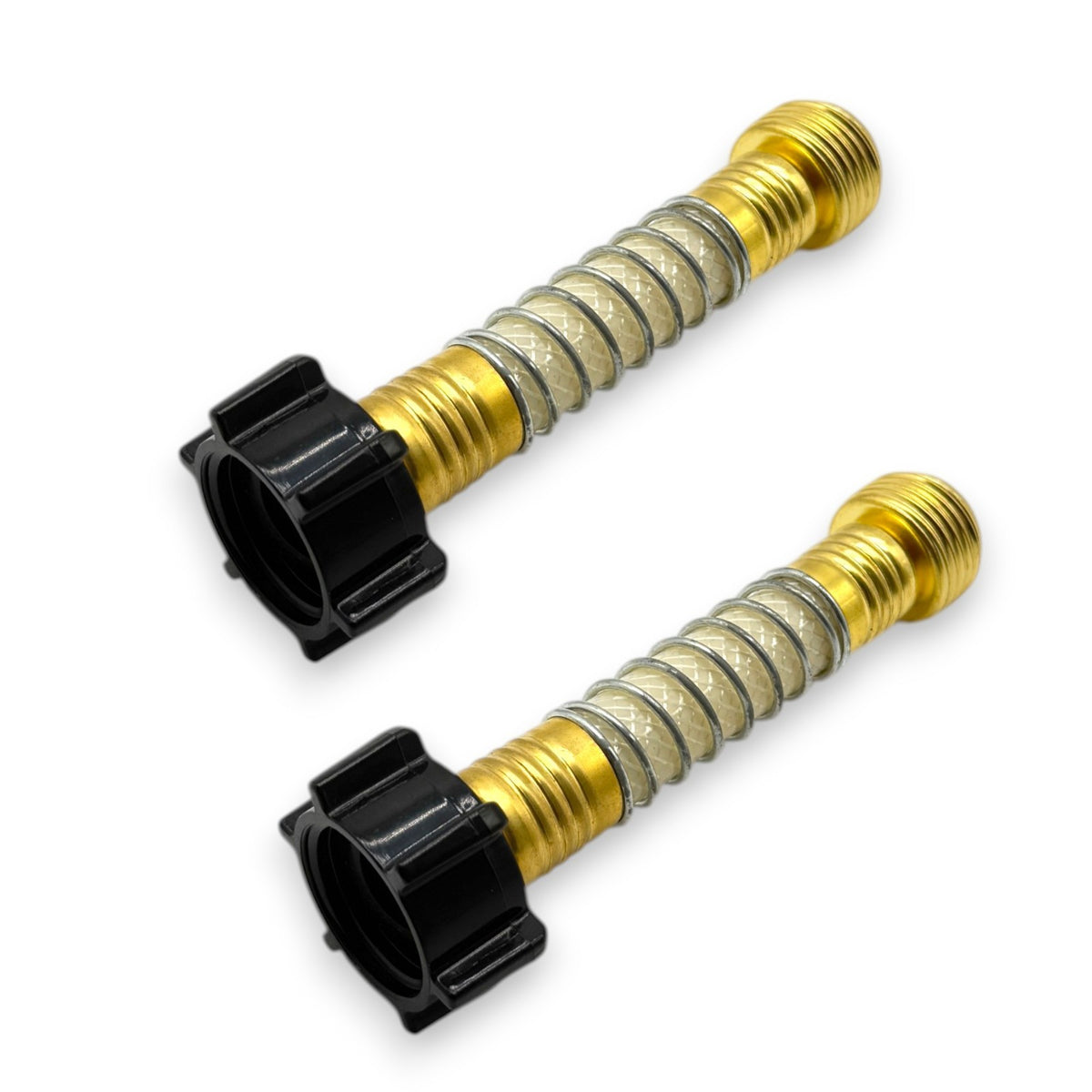2er Set Gartenschlauch Verlängerungsadapter Spiralfeder 3/4" Schlauchverbinder0