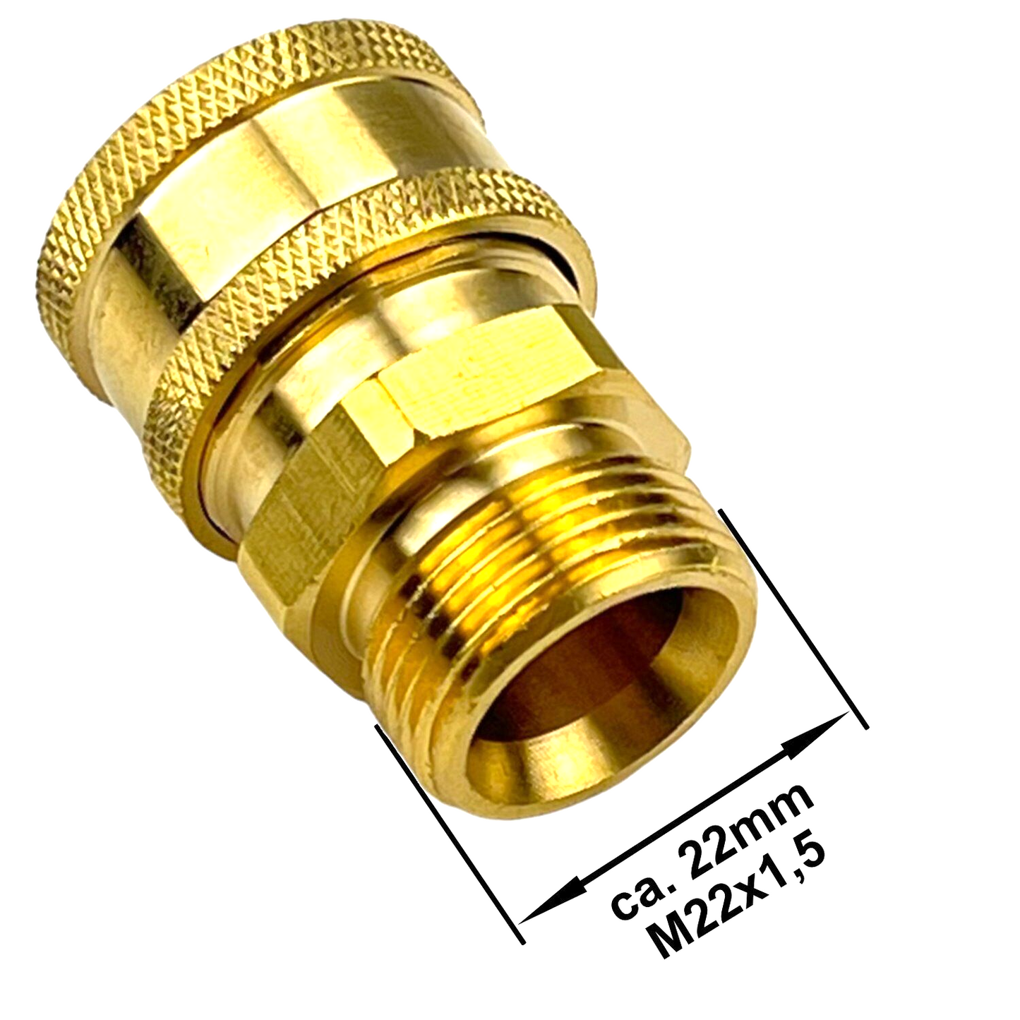 Hochdruckreiniger Schnellkupplung 3/8" mit M22x1,5 AG Verbinder Adapter Kupplung2