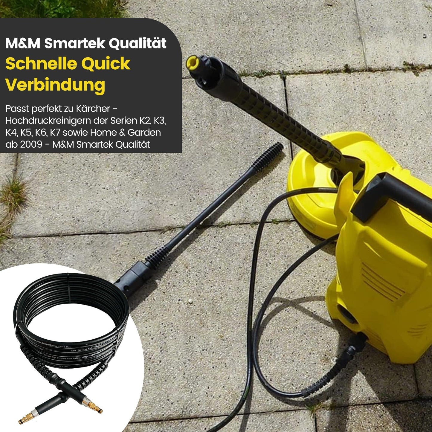 12m Hochdruckschlauch Quick Connect für Kärcher K2   K7 2.641 721.0 200 bar 60°C1