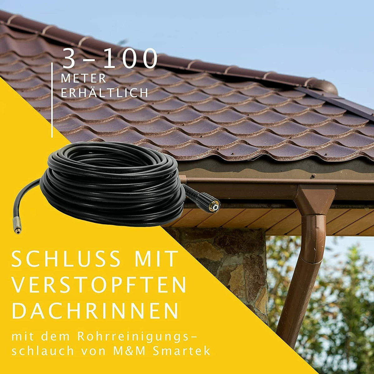 Rohrreinigungsschlauch 14-Teilig für Kärcher Kränzle NILFISK ALTO WAP Bosch B&D